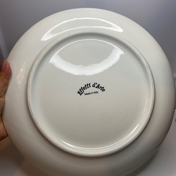 3 Effetti D'Arte Plate Platter Dish Outdoor Farm Market Scene Made In Italy 11" - Picture 6 of 8